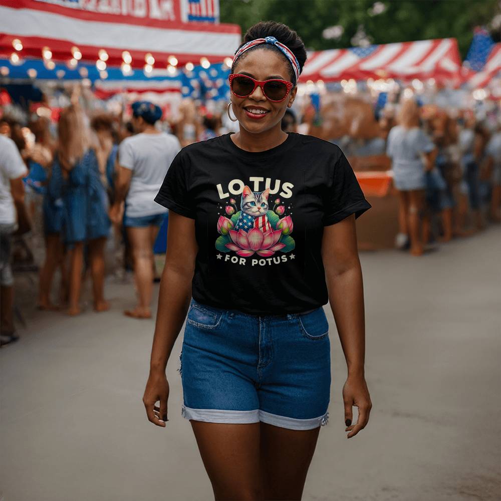 Lotus for POTUS Harris Election Bella + Canvas Jersey Tee