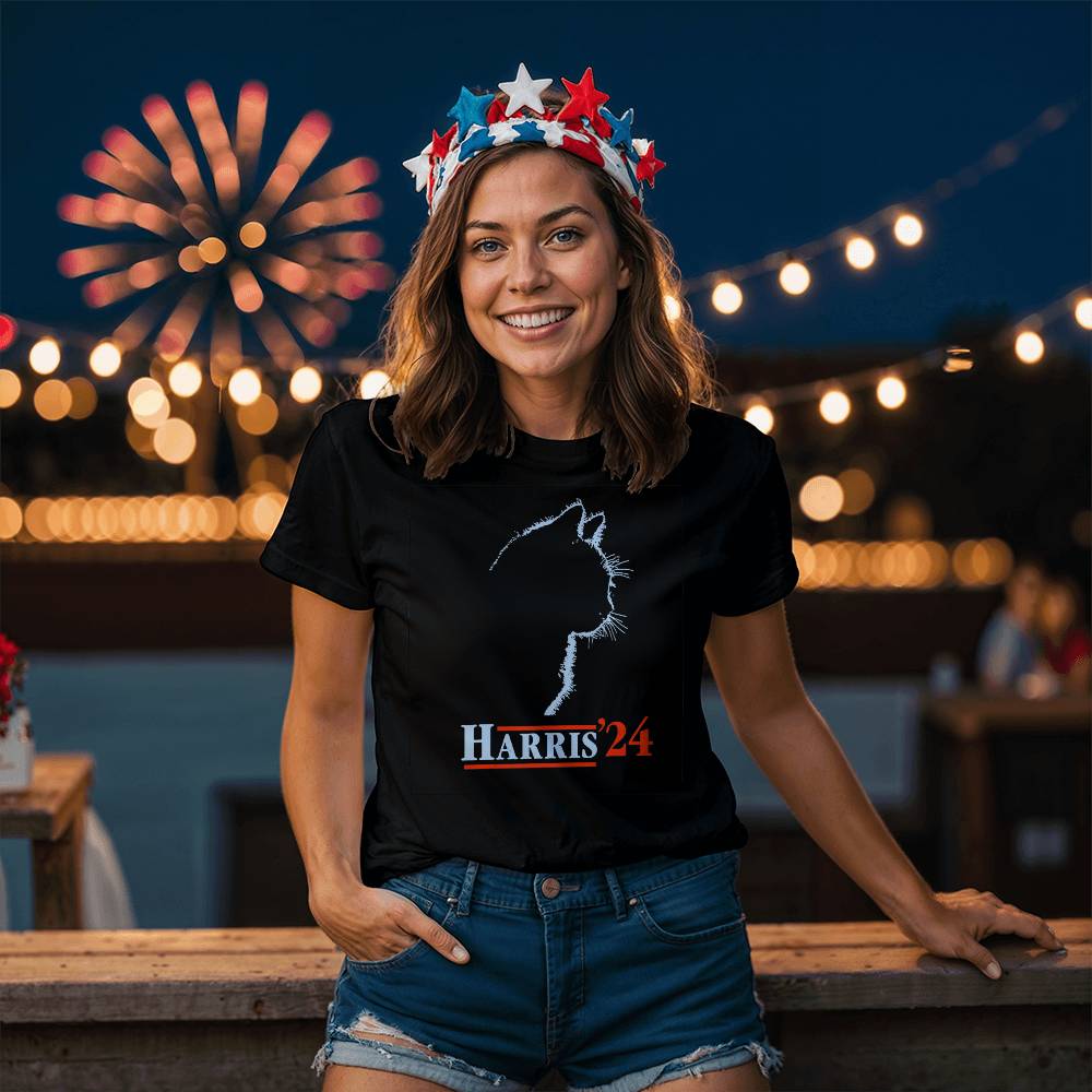 Harris Cat Election Bella + Canvas Jersey Tee