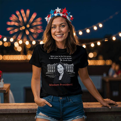 First Madam President Kamala Harris Election Bella + Canvas Jersey Tee