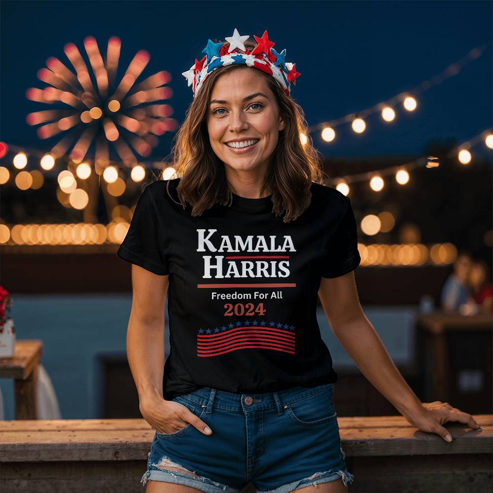 Harris For Freedom Election Bella + Canvas Jersey Tee