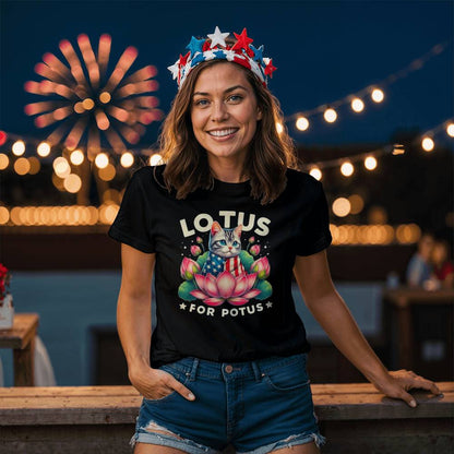 Lotus for POTUS Harris Election Bella + Canvas Jersey Tee