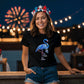Flamingo Wearing Chucks & Pearls Election Bella + Canvas Jersey Tee