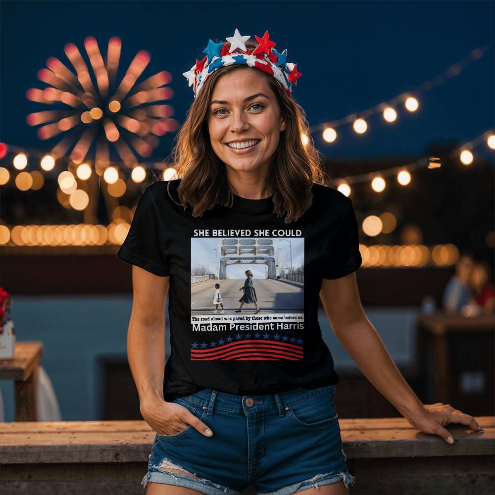 Madam President Harris Election Bella + Canvas Jersey Tee