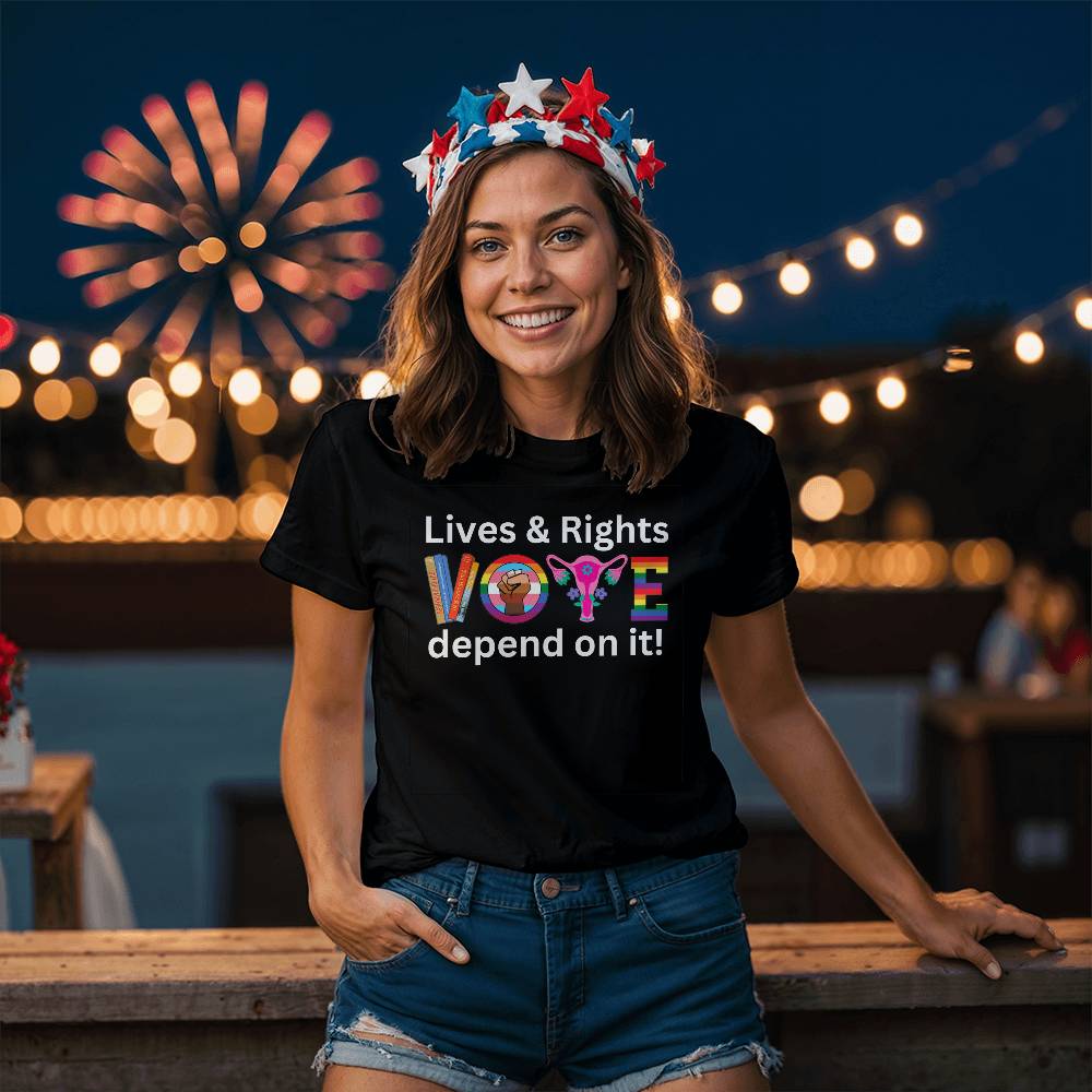 VOTE Lives & Rights Election Bella + Canvas Jersey Tee