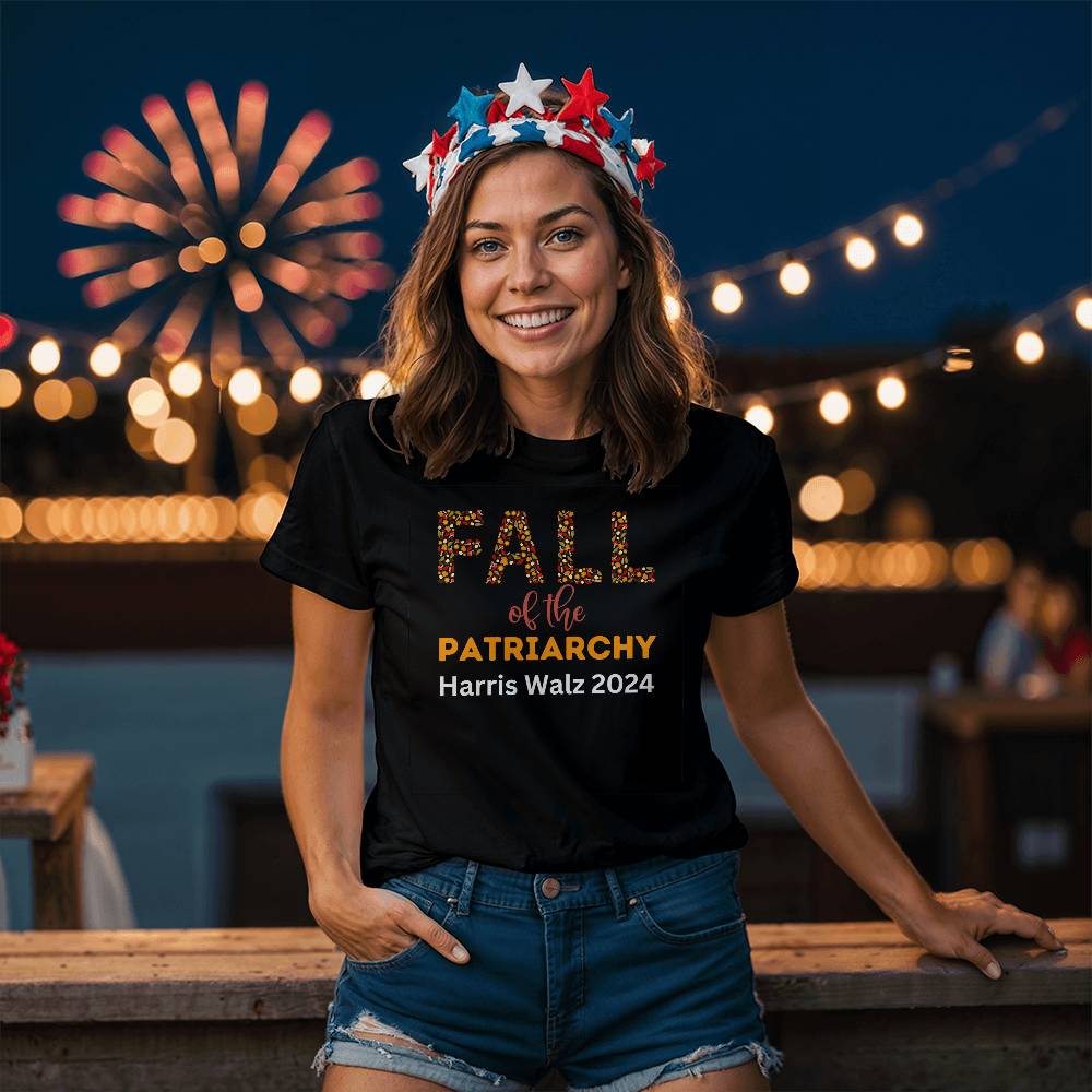 Fall Of The Patriarchy Harris Walz 2024 Election  Bella + Canvas Jersey Tee