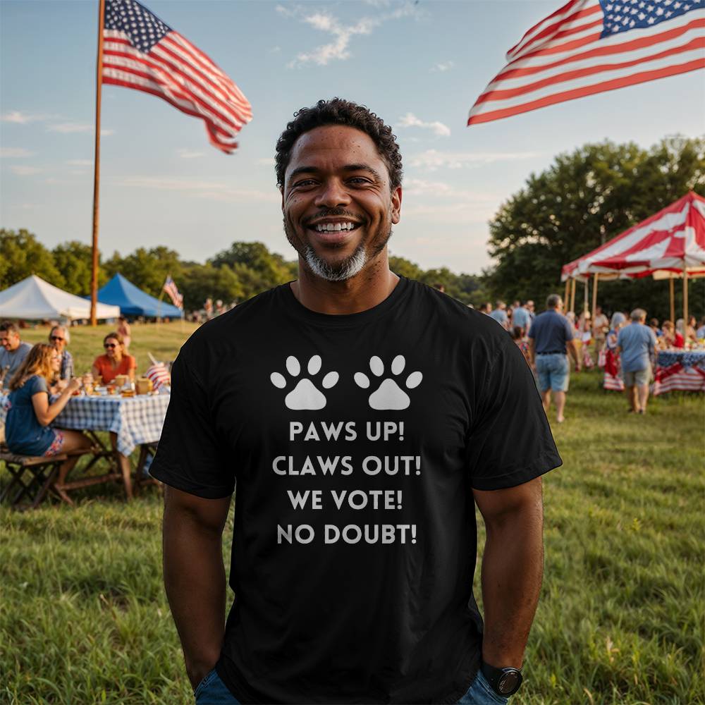 Paws Out Harris Election Bella + Canvas Jersey Tee