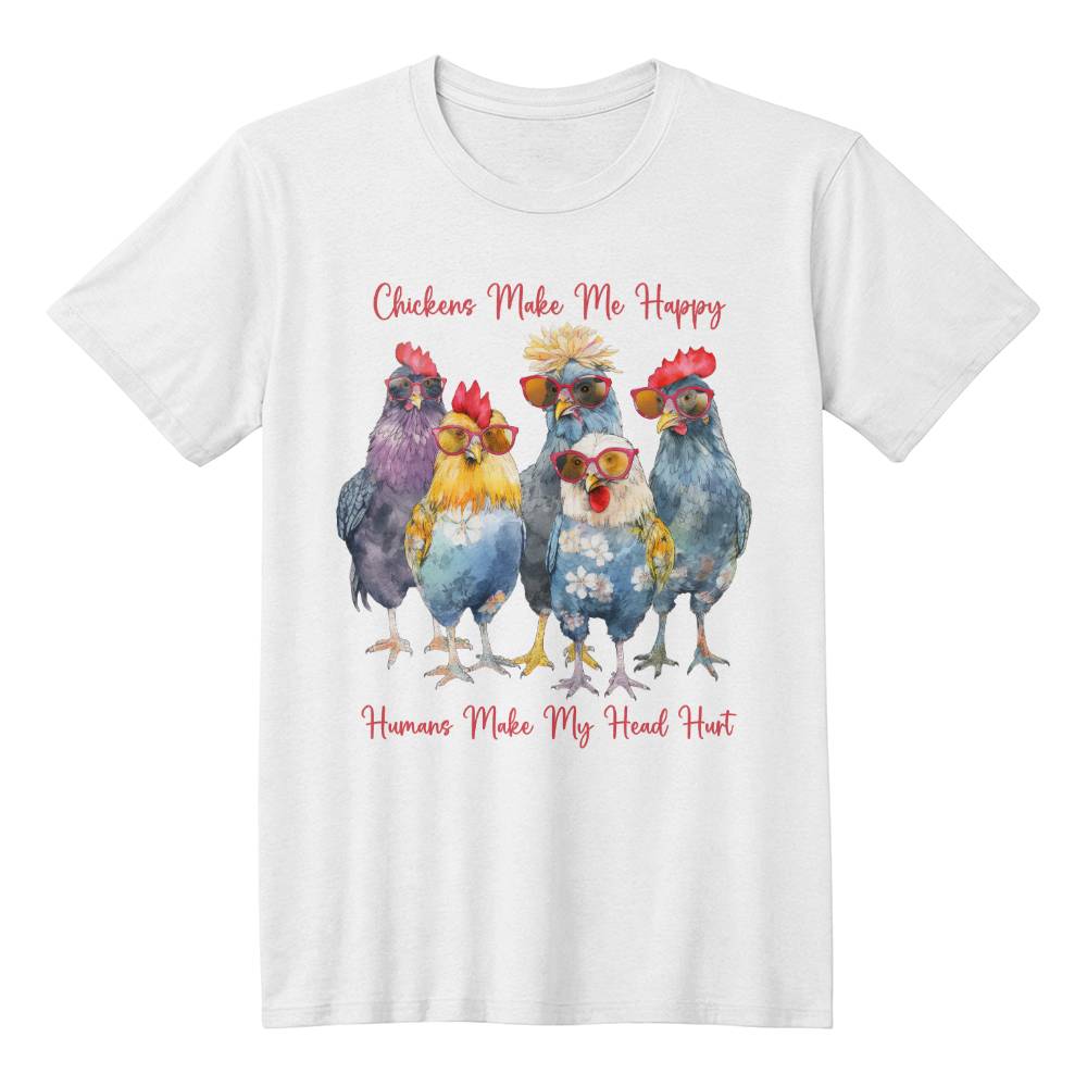 Chickens Make Me Happy Jersey Tee Bella + Canvas 3001