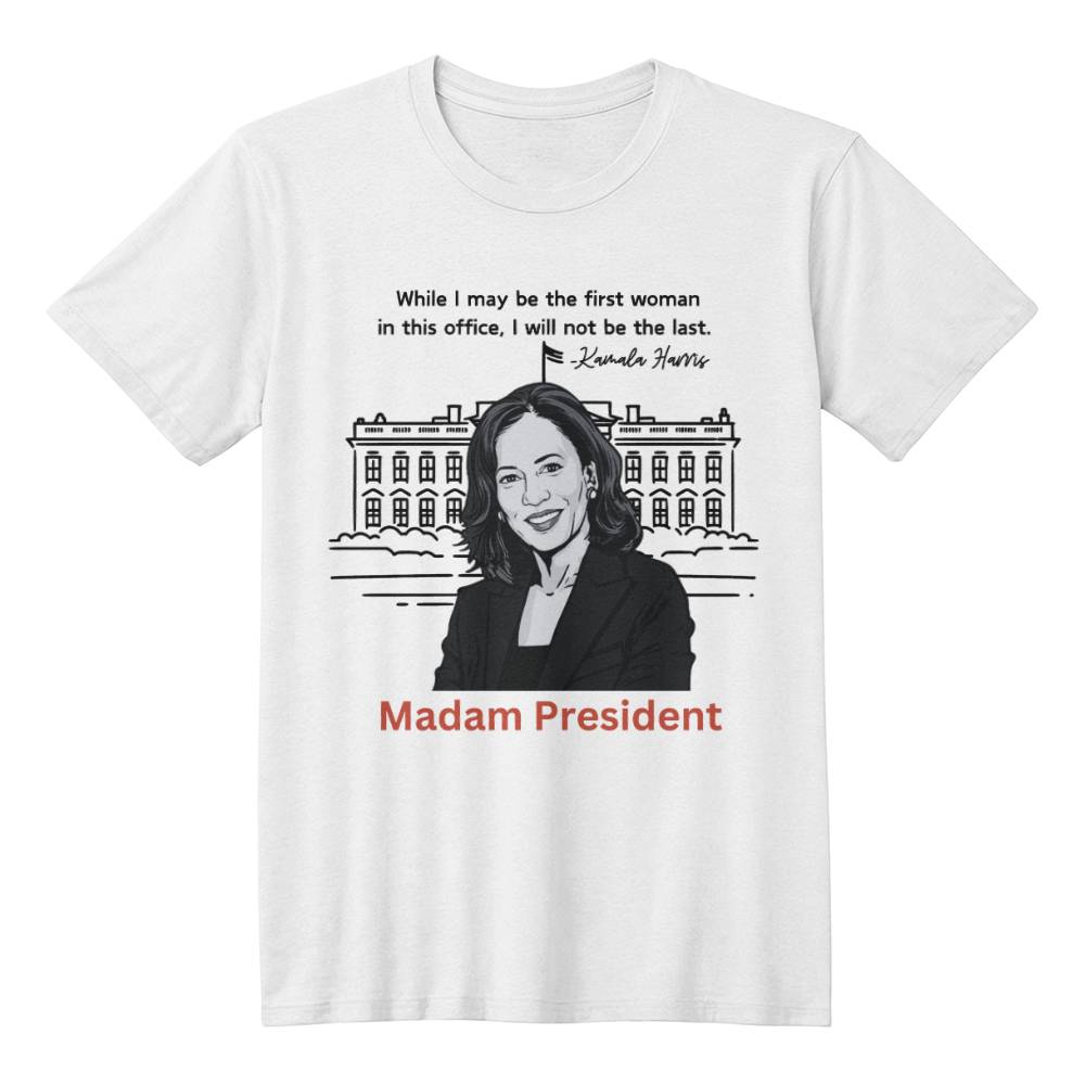 First Madam President Kamala Harris Election Bella + Canvas Jersey Tee