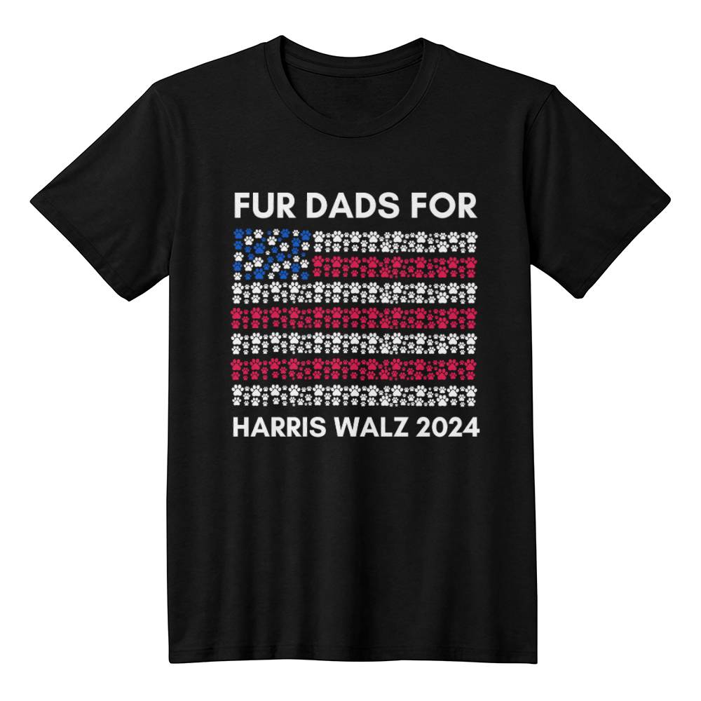 FUR DAD For Harris Walz Election Bella + CanvasJersey Tee