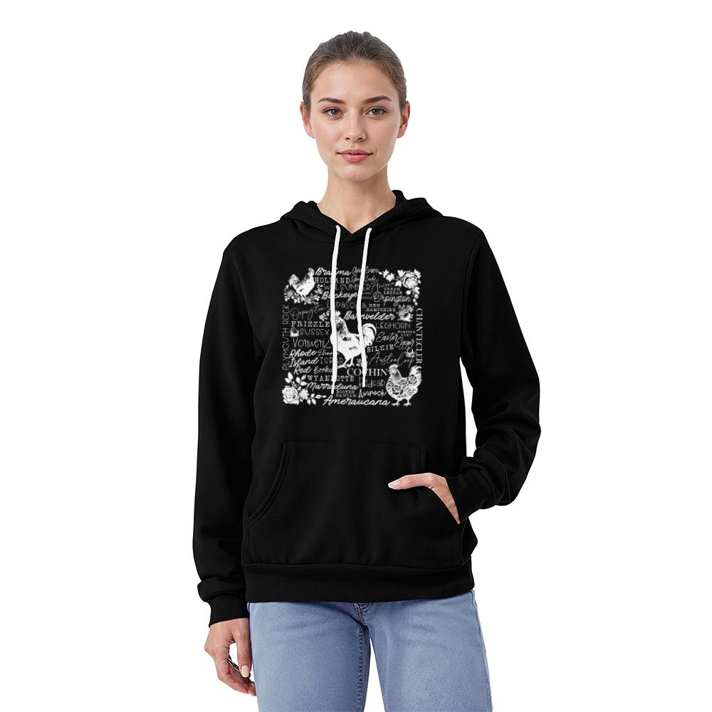 Chicken Subway Art Bella + Canvas 3719 Pullover Fleece Hoodie