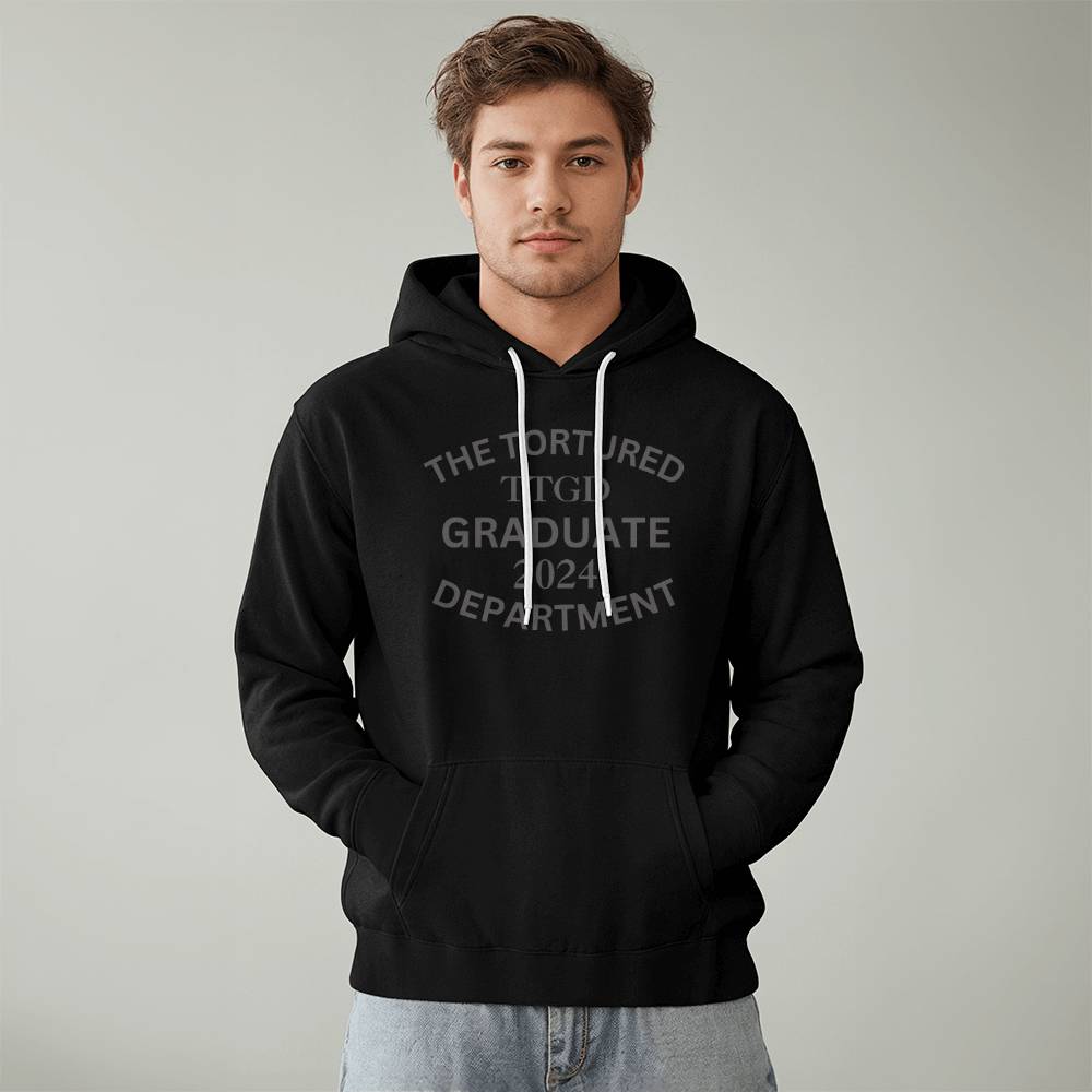 The Tortured Graduate 2024 Department Pullover Fleece Hoodie Sweatshirt Bella + Canvas 3719