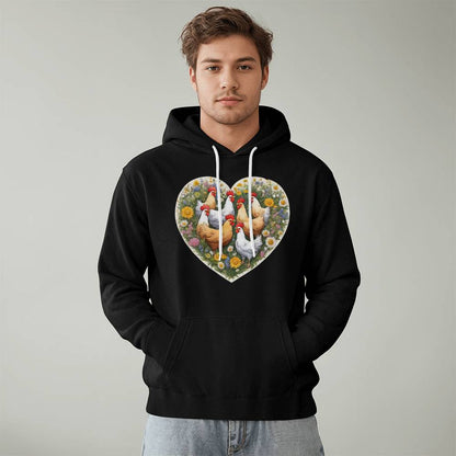 Chickens and Wildflowers Bella + Canvas 3719 Pullover Fleece Hoodie