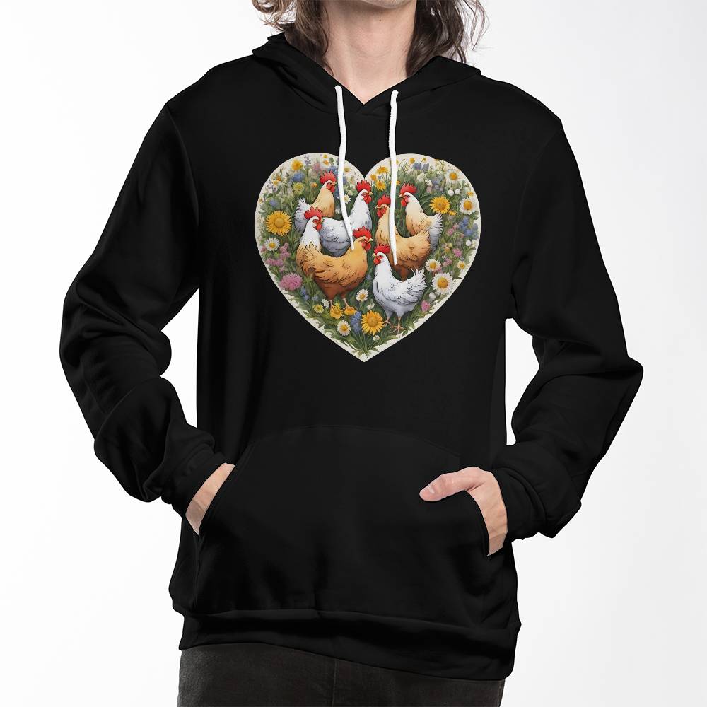 Chickens and Wildflowers Bella + Canvas 3719 Pullover Fleece Hoodie