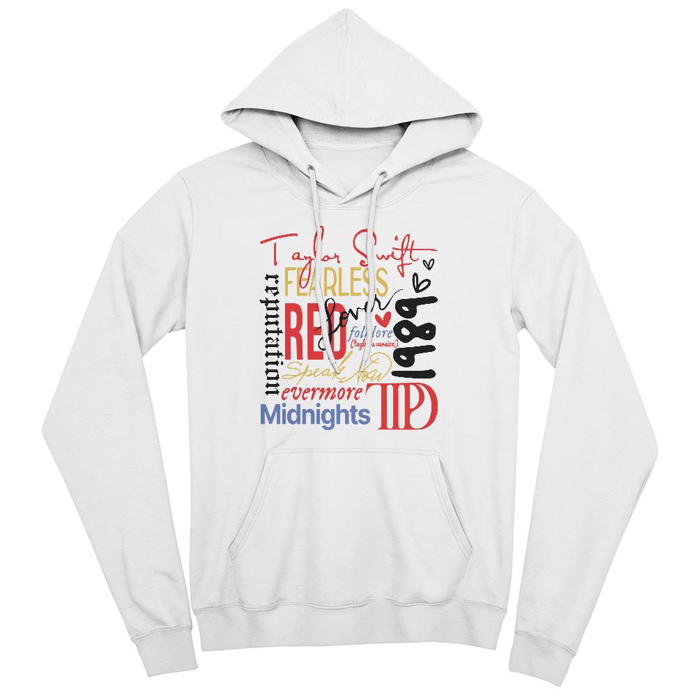 Swiftie Fan Albums Bella + Canvas 3719 Pullover Fleece Hoodie