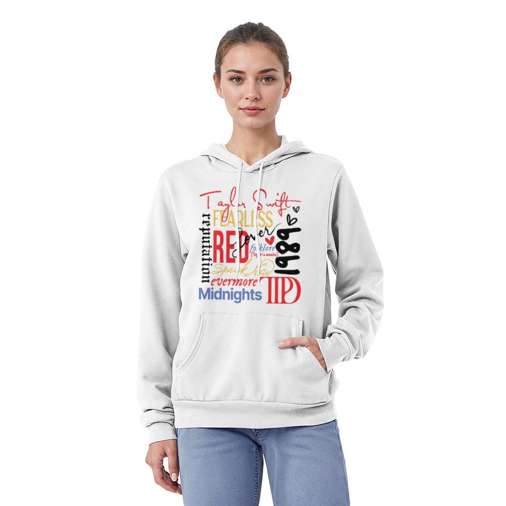 Swiftie Fan Albums Bella + Canvas 3719 Pullover Fleece Hoodie