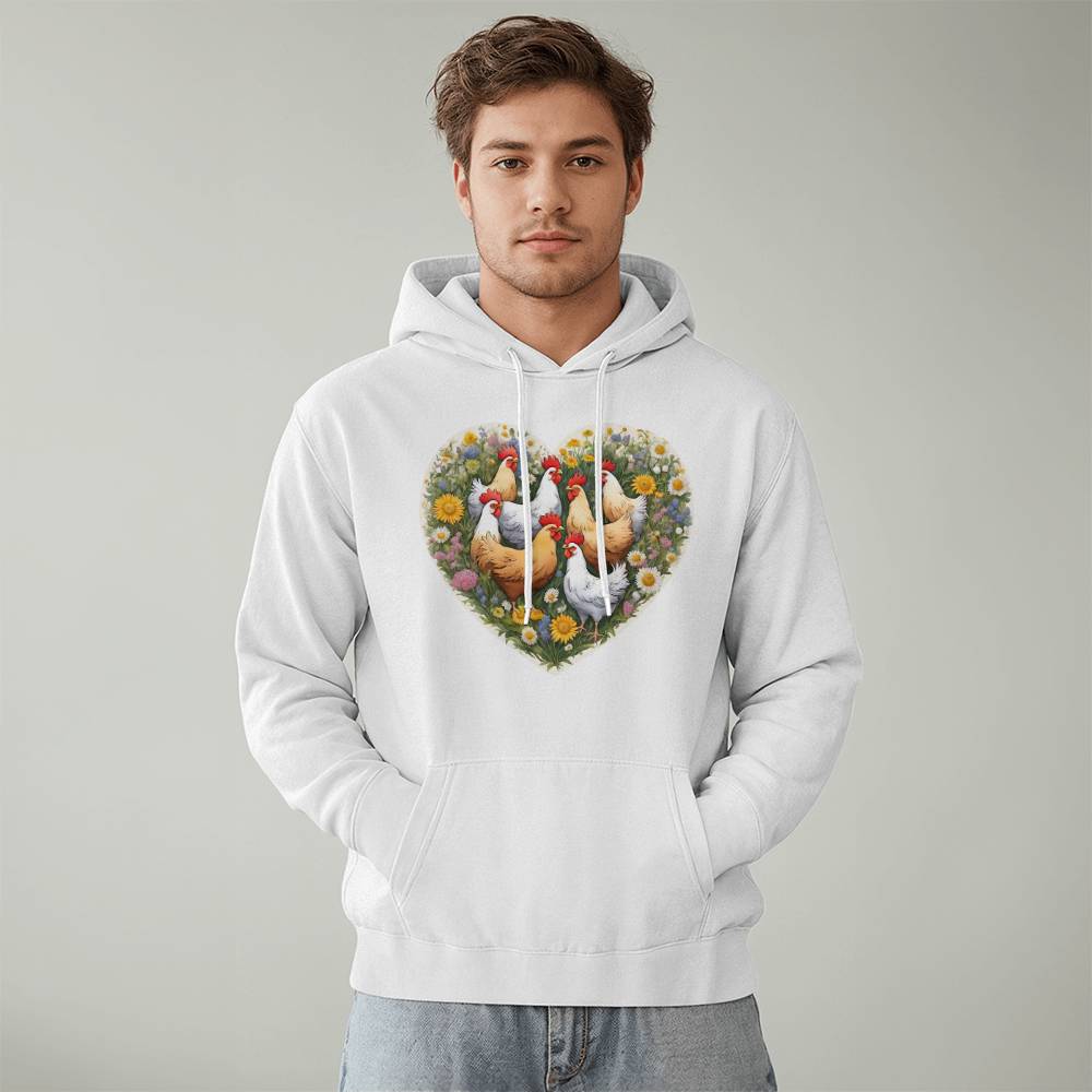 Chickens and Wildflowers Bella + Canvas 3719 Pullover Fleece Hoodie