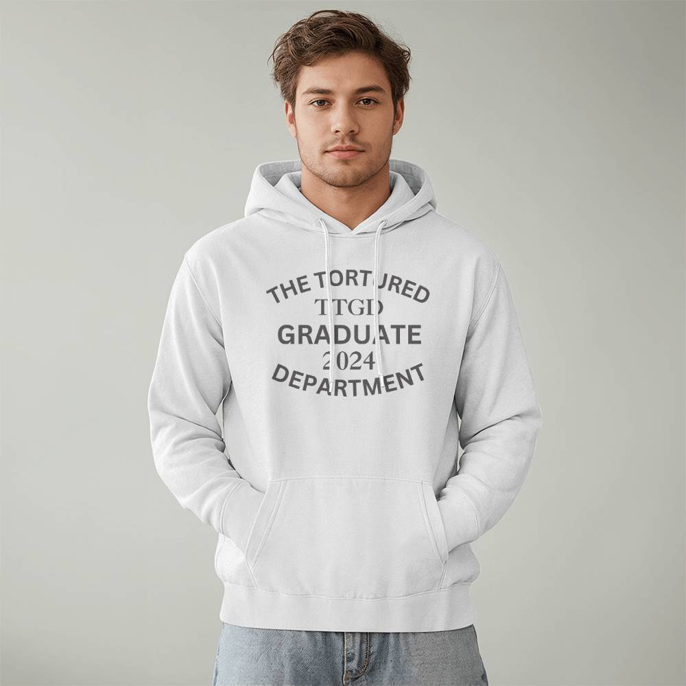 The Tortured Graduate 2024 Department Pullover Fleece Hoodie Sweatshirt Bella + Canvas 3719