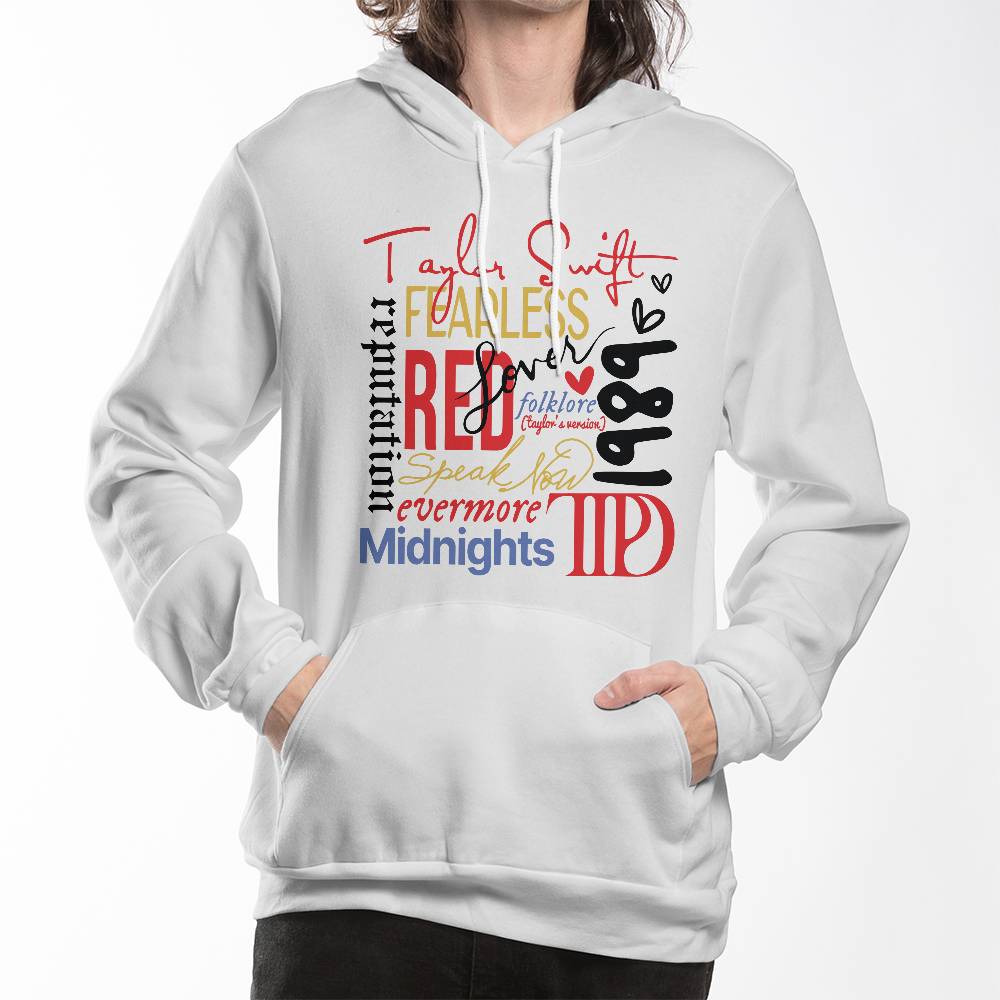 Swiftie Fan Albums Bella + Canvas 3719 Pullover Fleece Hoodie