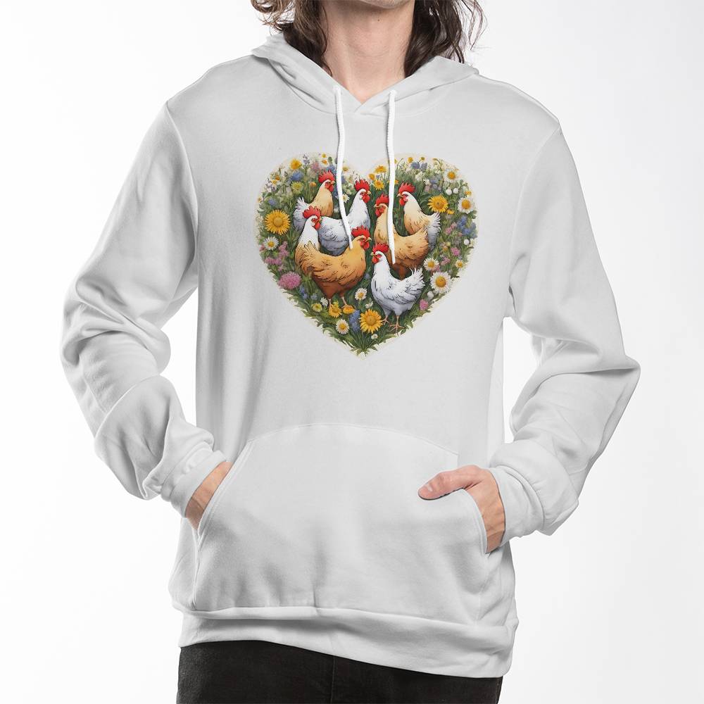 Chickens and Wildflowers Bella + Canvas 3719 Pullover Fleece Hoodie