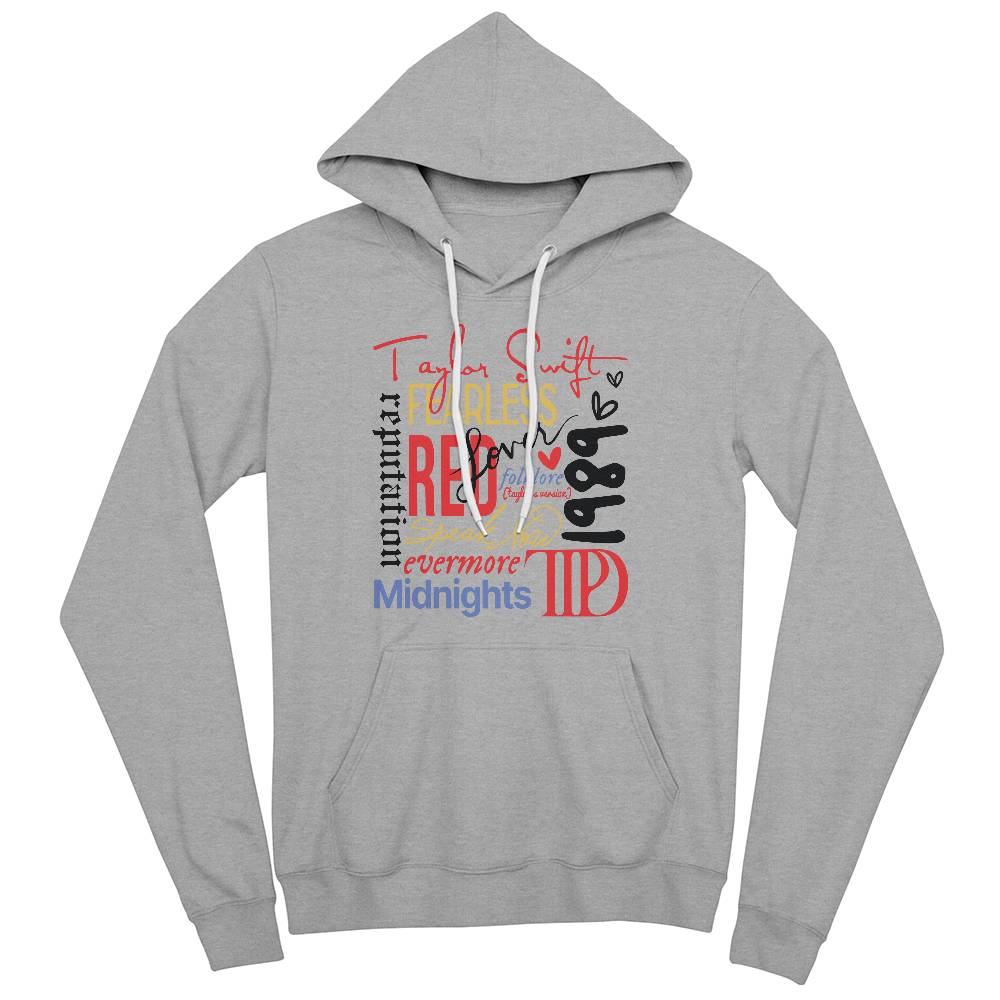 Swiftie Fan Albums Bella + Canvas 3719 Pullover Fleece Hoodie