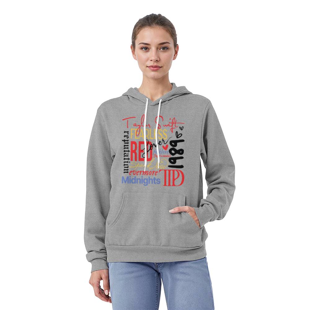 Swiftie Fan Albums Bella + Canvas 3719 Pullover Fleece Hoodie