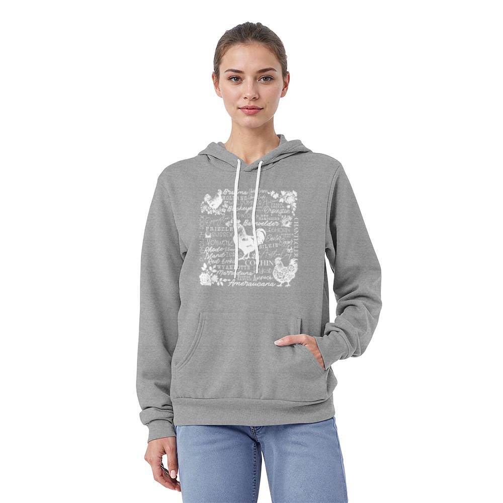 Chicken Subway Art Bella + Canvas 3719 Pullover Fleece Hoodie