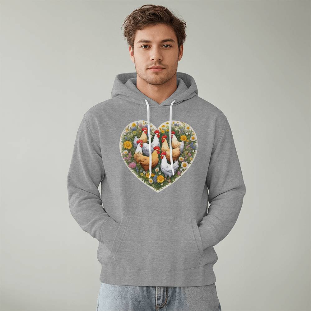 Chickens and Wildflowers Bella + Canvas 3719 Pullover Fleece Hoodie