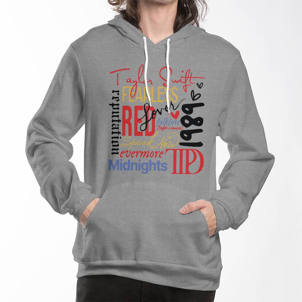 Swiftie Fan Albums Bella + Canvas 3719 Pullover Fleece Hoodie