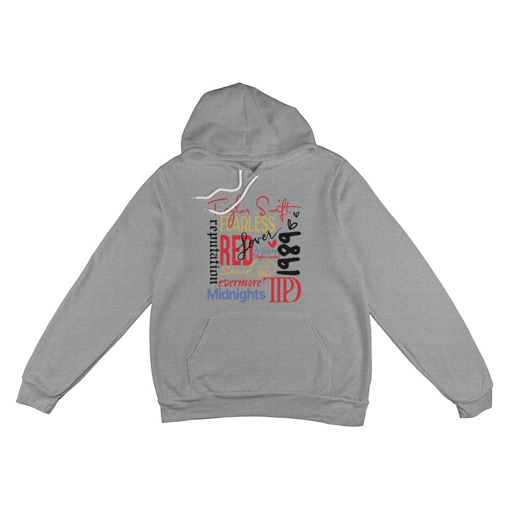 Swiftie Fan Albums Bella + Canvas 3719 Pullover Fleece Hoodie