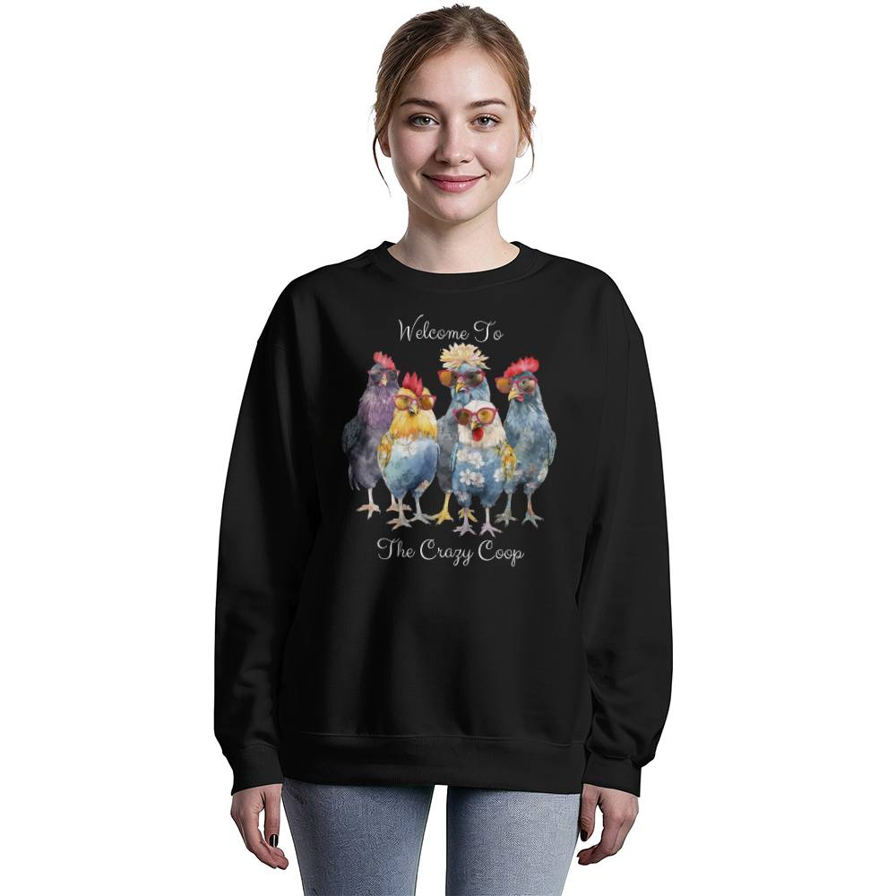 Welcome To The Crazy Coop Unisex Crewneck Sweatshirt Bella + Canvas 3945