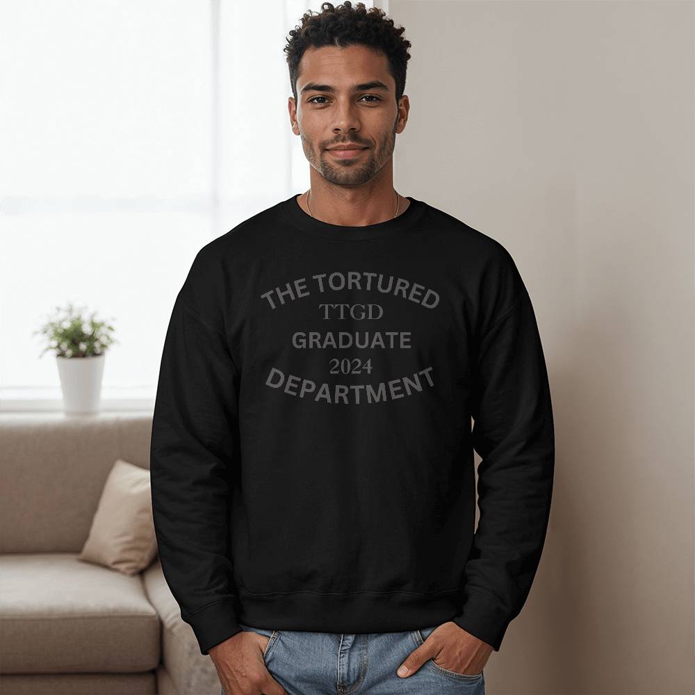 The Tortured Graduate 2024 Department Unisex Crewneck Sweatshirt Bella + Canvas 3945