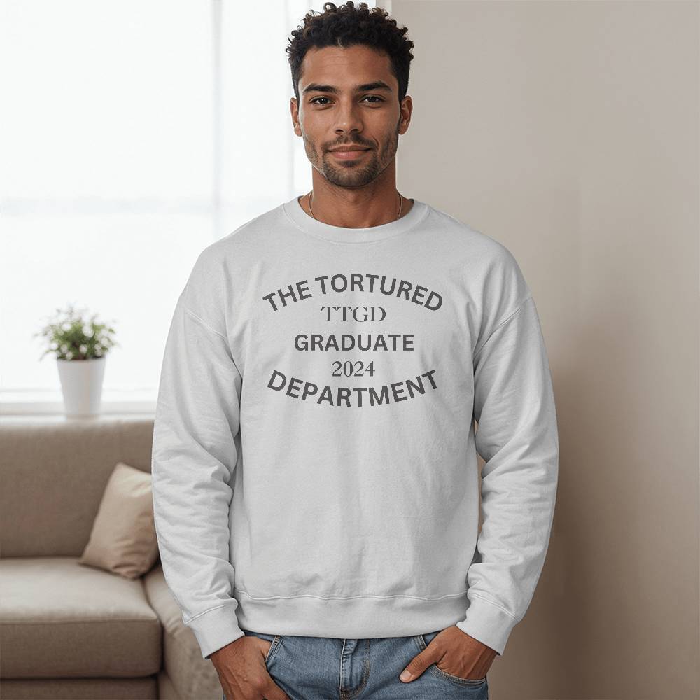 The Tortured Graduate 2024 Department Unisex Crewneck Sweatshirt Bella + Canvas 3945