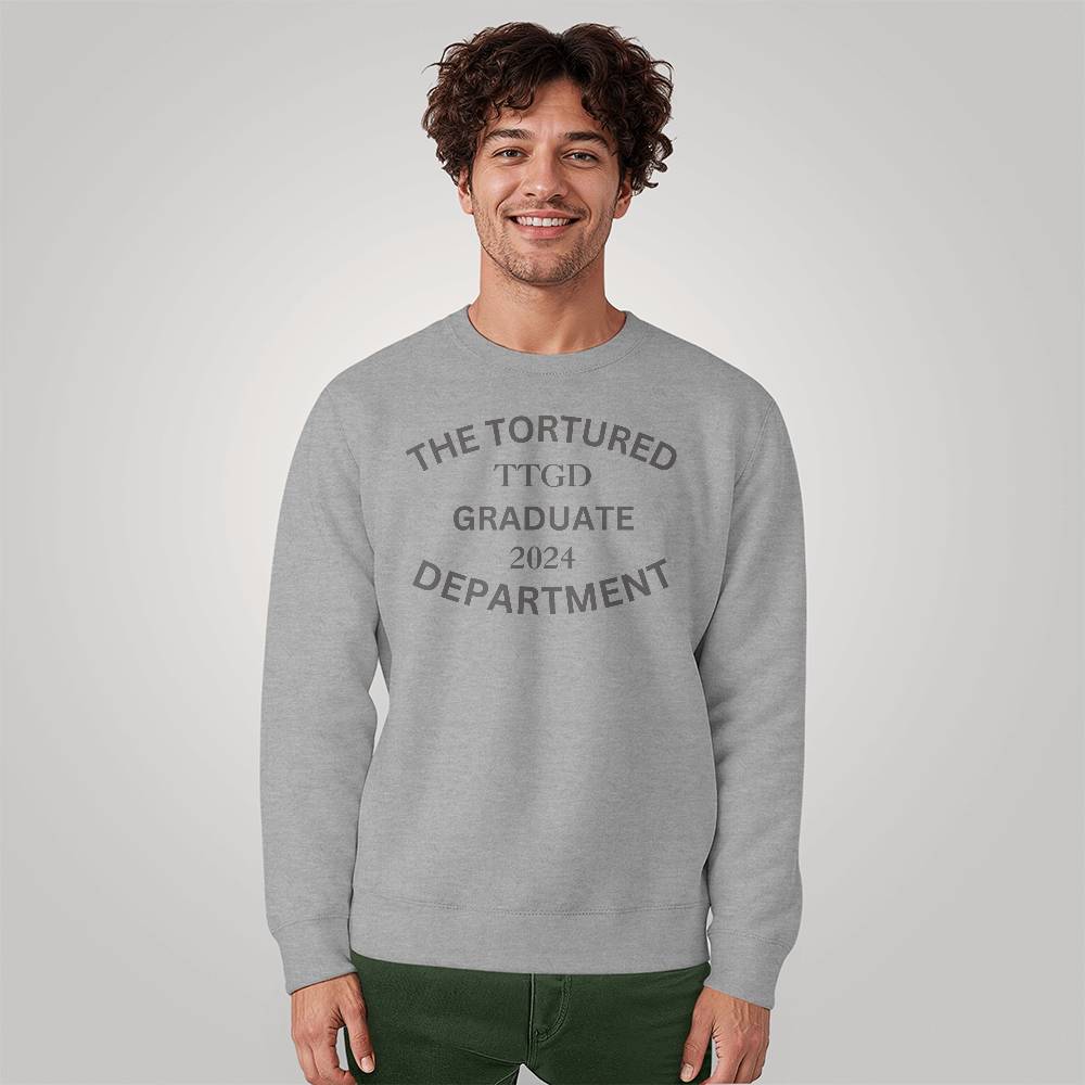 The Tortured Graduate 2024 Department Unisex Crewneck Sweatshirt Bella + Canvas 3945