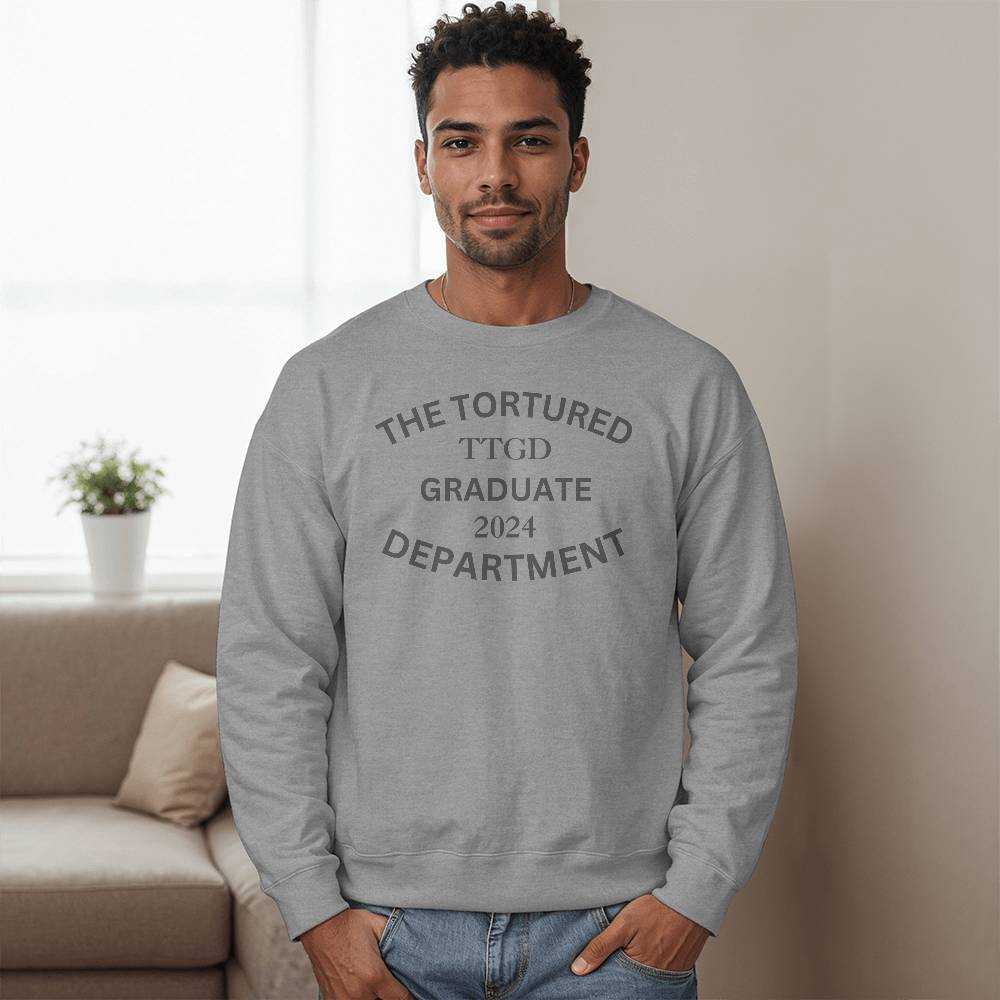 The Tortured Graduate 2024 Department Unisex Crewneck Sweatshirt Bella + Canvas 3945