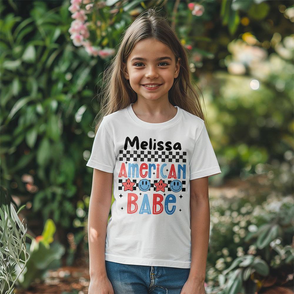 Personalized American Babe Youth T-Shirt Jersey Tee Bella + Canvas