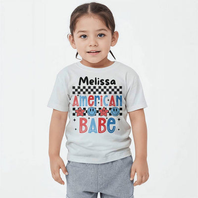 Personalized American Babe Toddler T-Shirt Jersey Tee Bella + Canvas