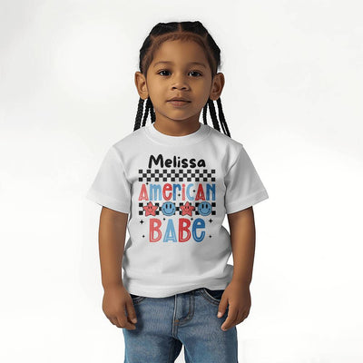 Personalized American Babe Toddler T-Shirt Jersey Tee Bella + Canvas