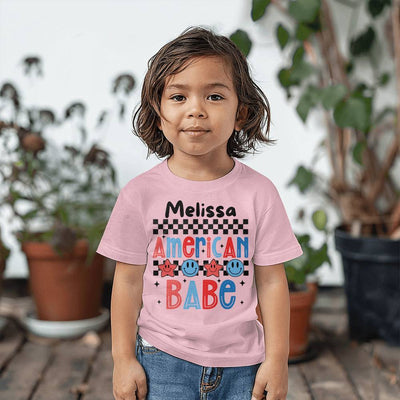 Personalized American Babe Toddler T-Shirt Jersey Tee Bella + Canvas