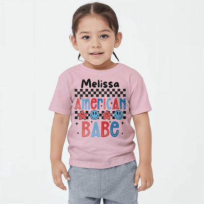 Personalized American Babe Toddler T-Shirt Jersey Tee Bella + Canvas