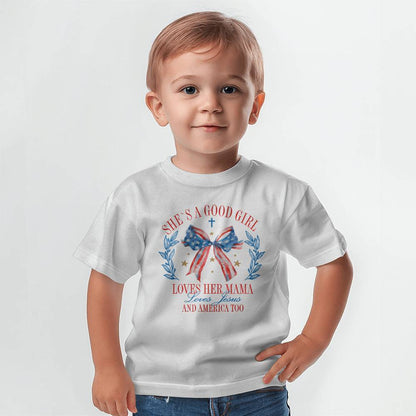 Good Girl Loves Her Mama And America Too Baby Jersey Tee Bella + Canvas