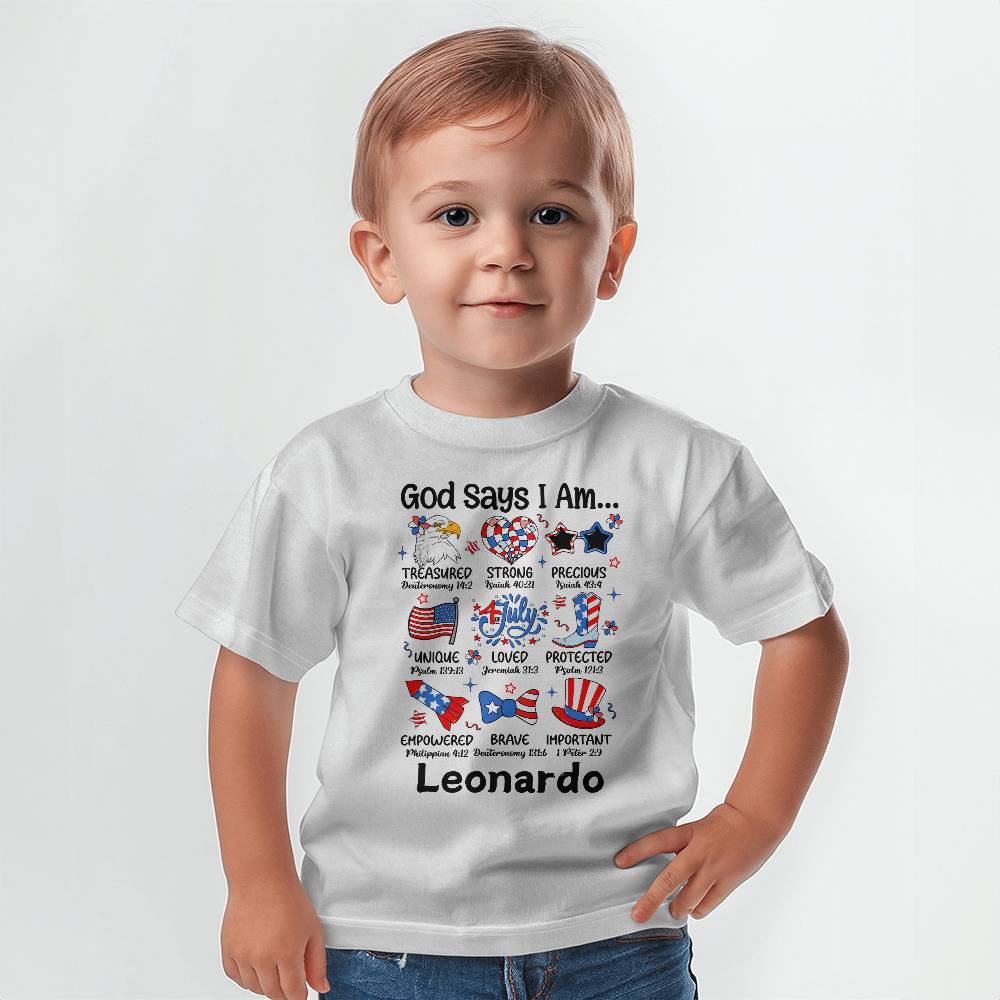 Personalized God Says I Am Baby Jersey Tee Bella + Canvas