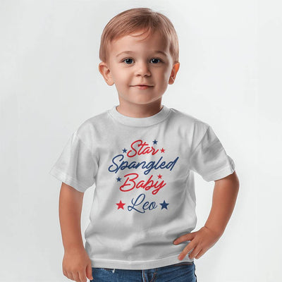 Personalized Star Spangled Baby Jersey Tee Bella + Canvas