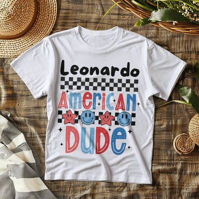 Personalized American Dude Baby Jersey Tee Bella + Canvas