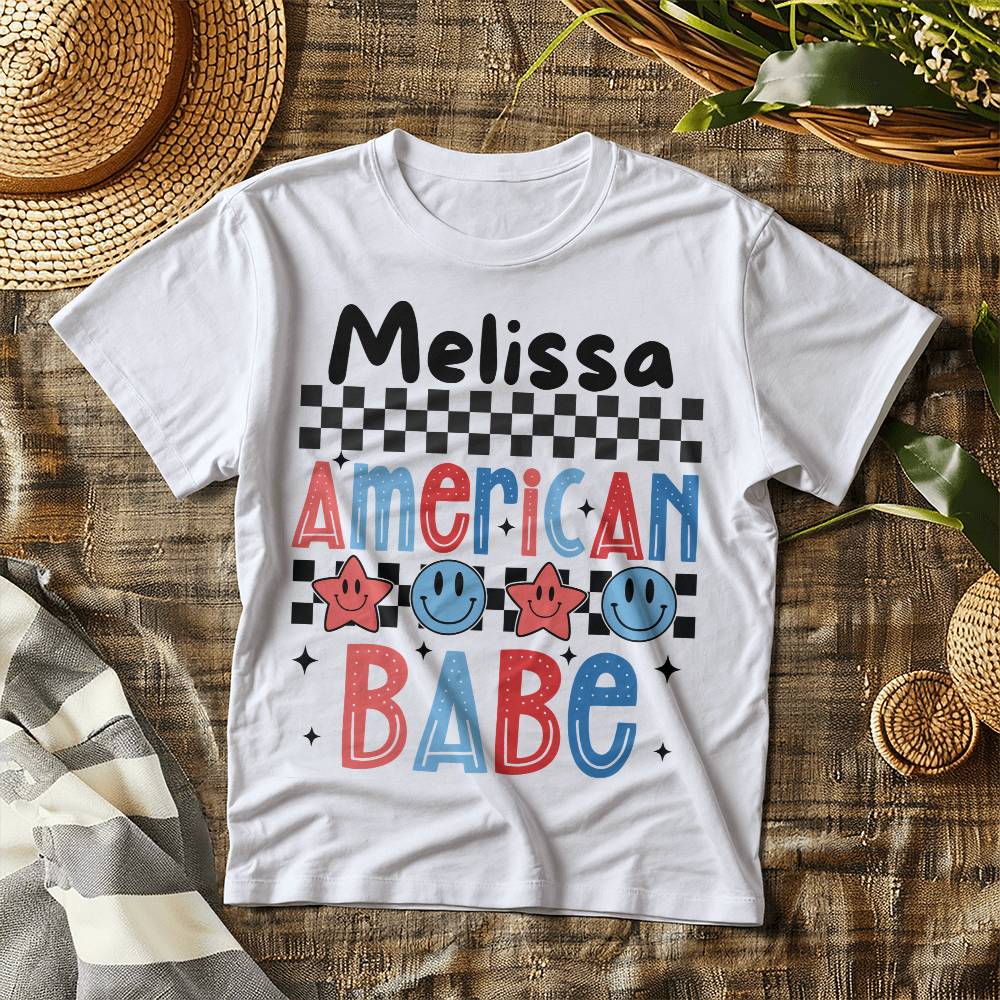 Personalized American Babe Baby Jersey Tee Bella + Canvas