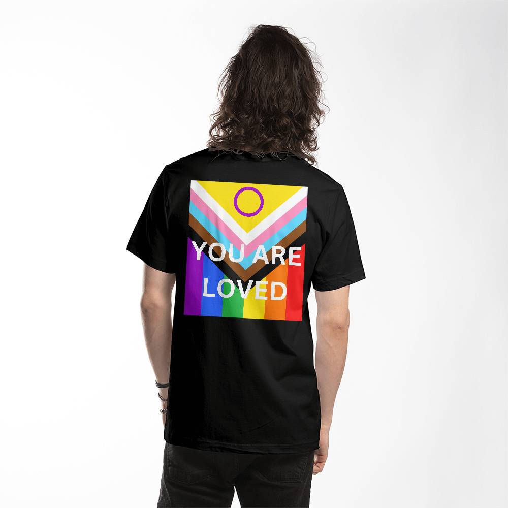 PRIDE Flag You Are Loved Bella + Canvas 3001 Jersey Tee