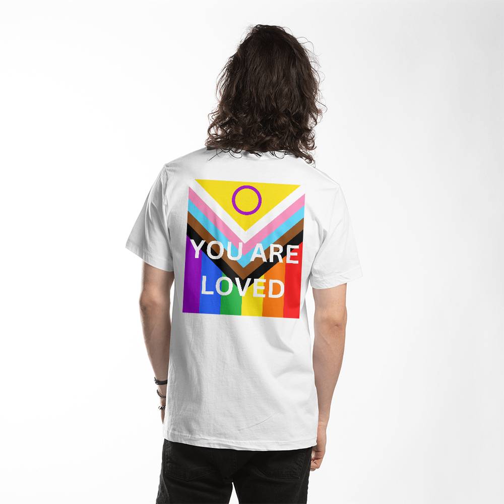 PRIDE Flag You Are Loved Bella + Canvas 3001 Jersey Tee