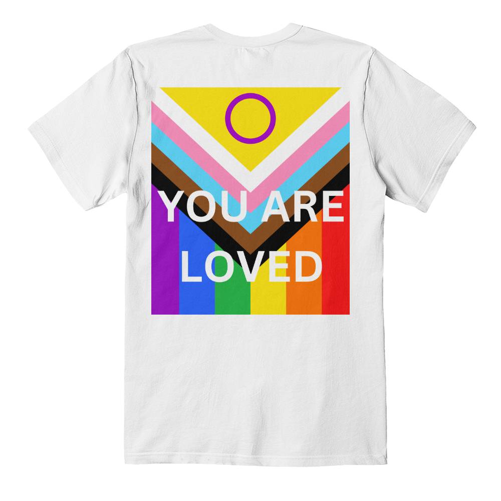 PRIDE Flag You Are Loved Bella + Canvas 3001 Jersey Tee