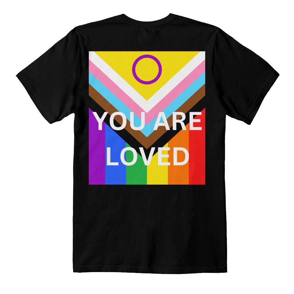 PRIDE Flag You Are Loved Bella + Canvas 3001 Jersey Tee