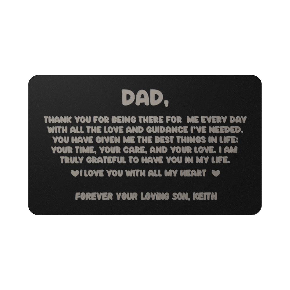 Personalized Dad Engraved Wallet Card