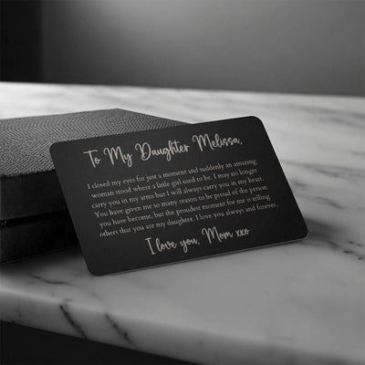 Personalized Son / Daughter Engraved Wallet Card